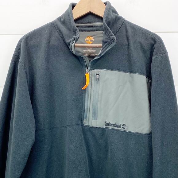 Timberland Mens Fleece Pullover XL Outdoor Hiking Camping Rugged Minimal Utility - Picture 3 of 10